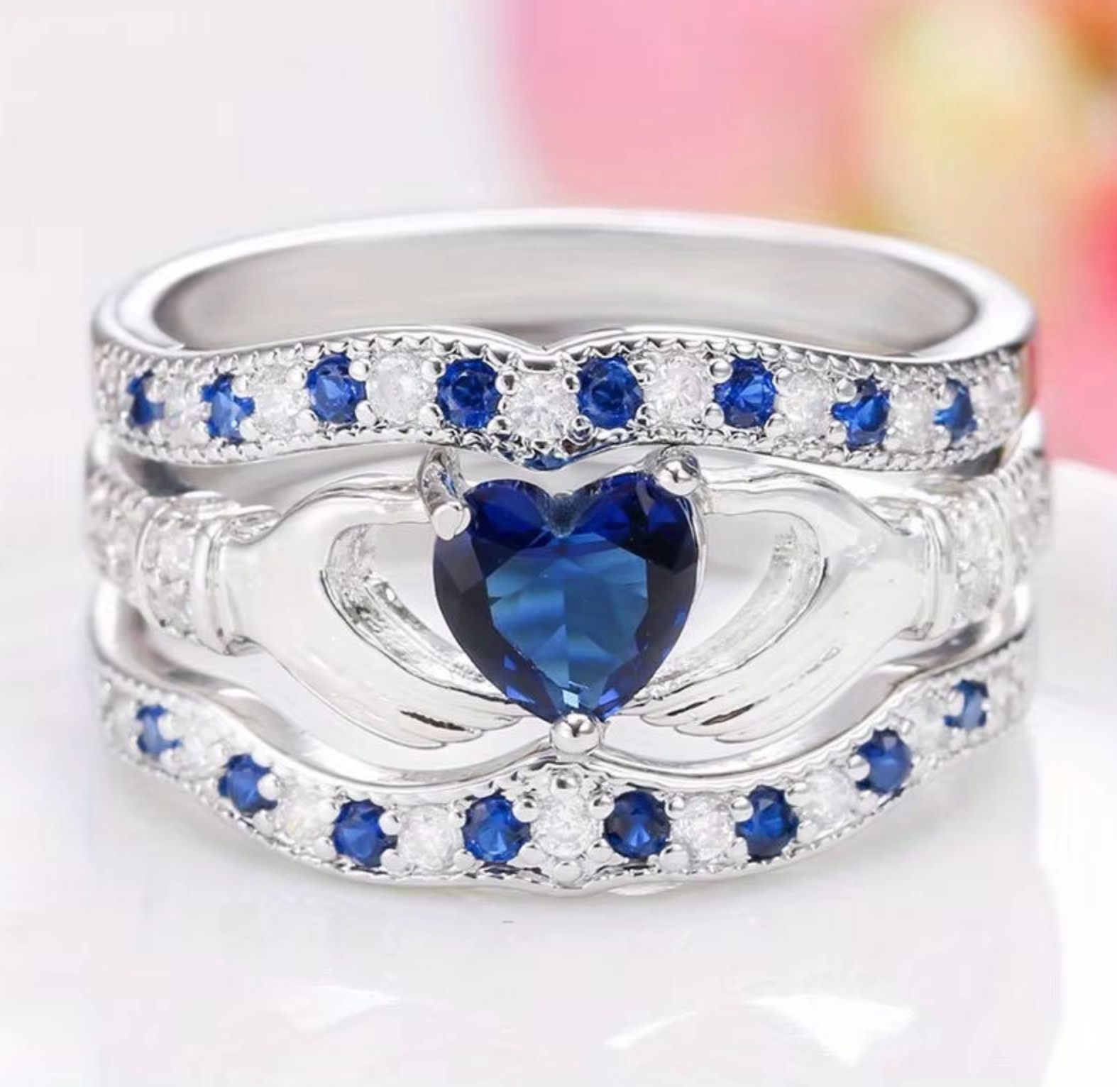 Zircon Stackable Ring Set for Women