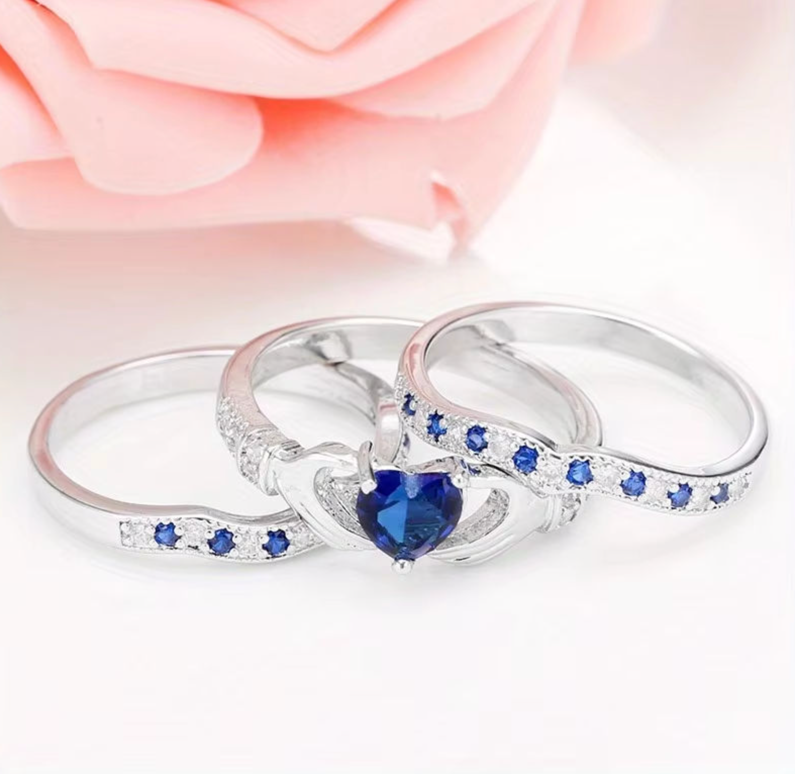 Zircon Stackable Ring Set for Women