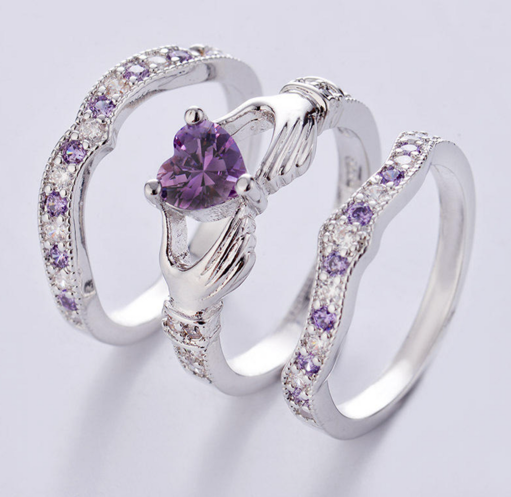 Zircon Stackable Ring Set for Women