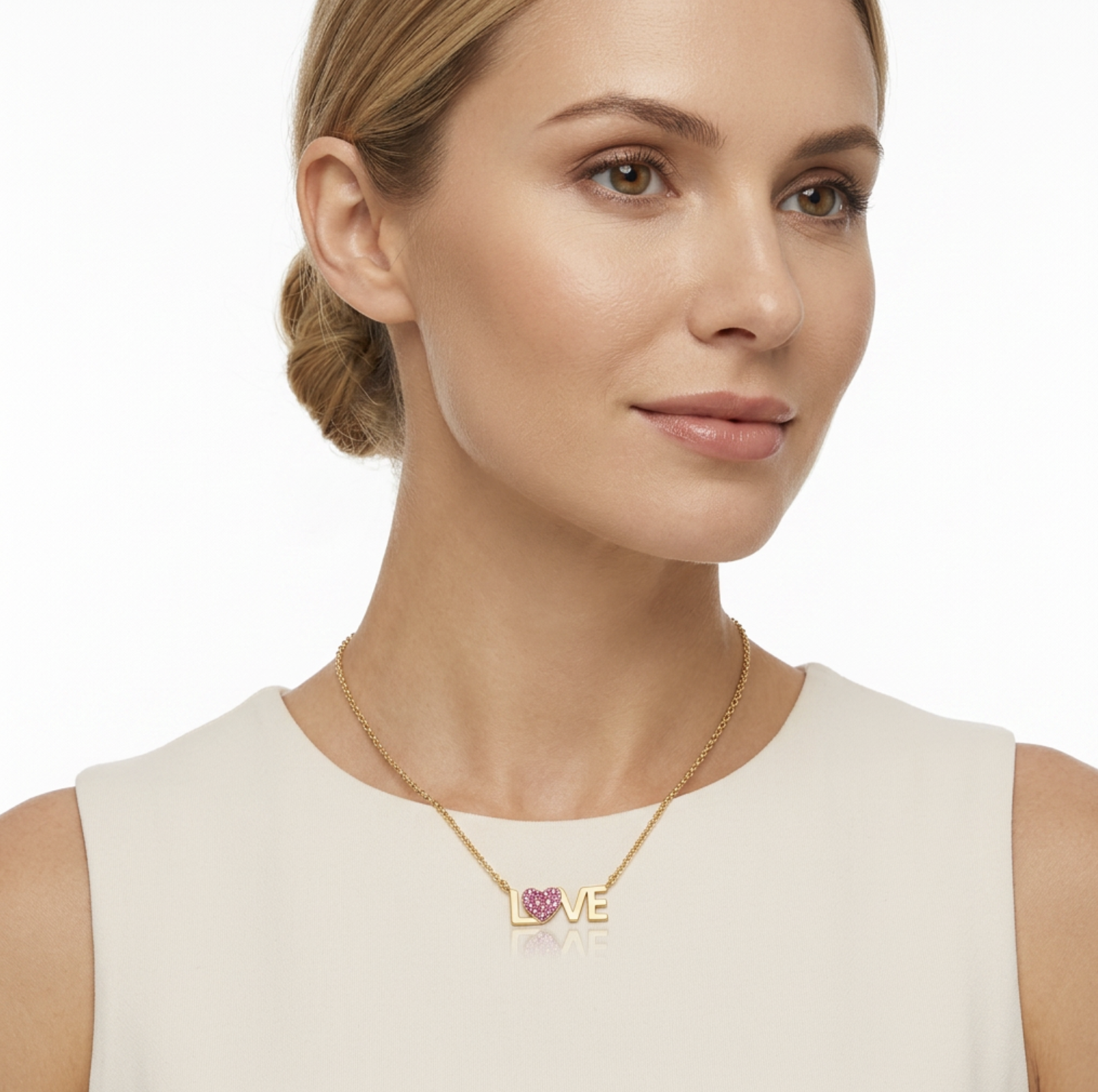 Boho Pink Crystal Statement Necklace