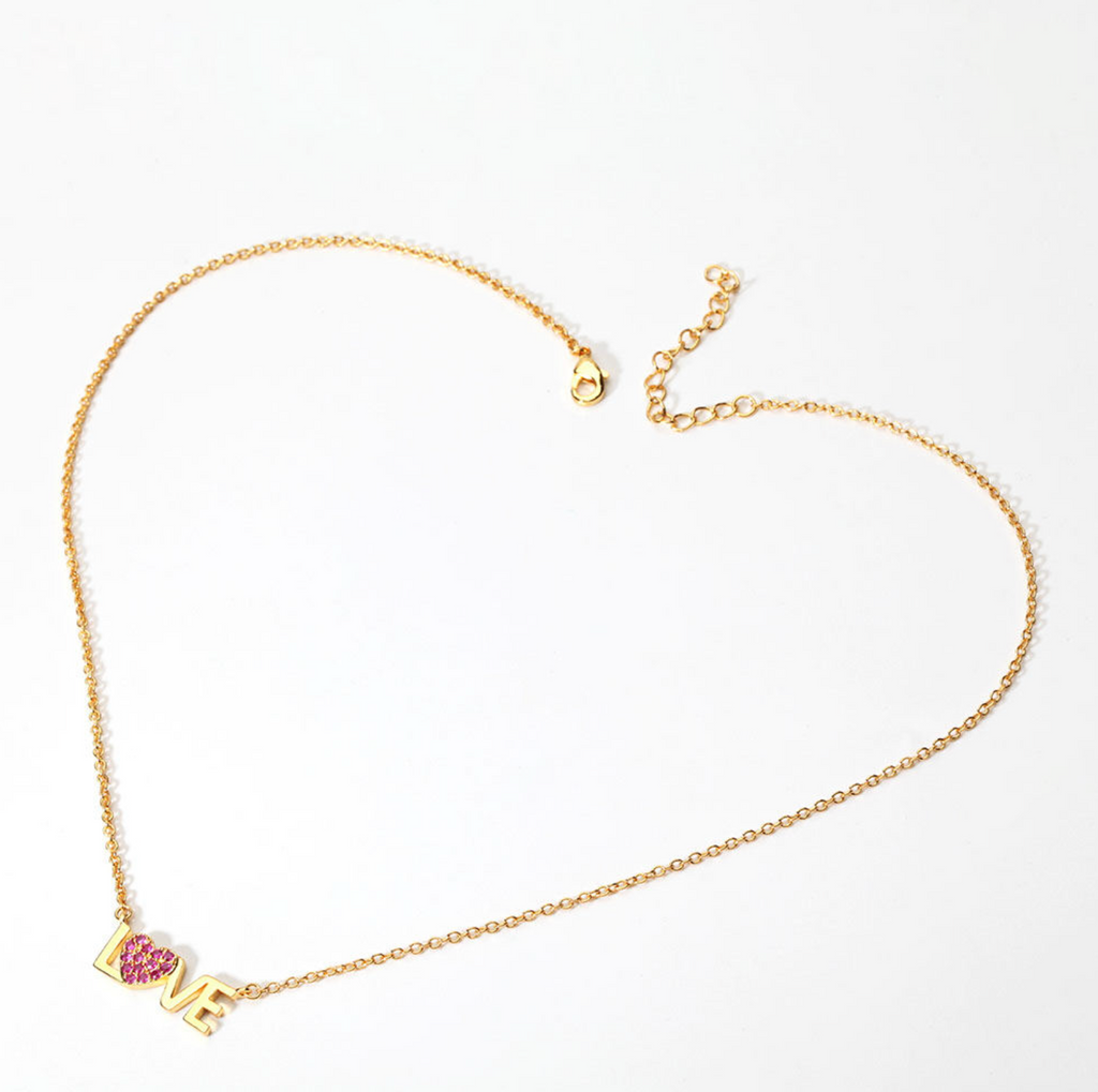 Boho Pink Crystal Statement Necklace