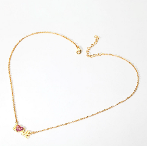 Boho Pink Crystal Statement Necklace