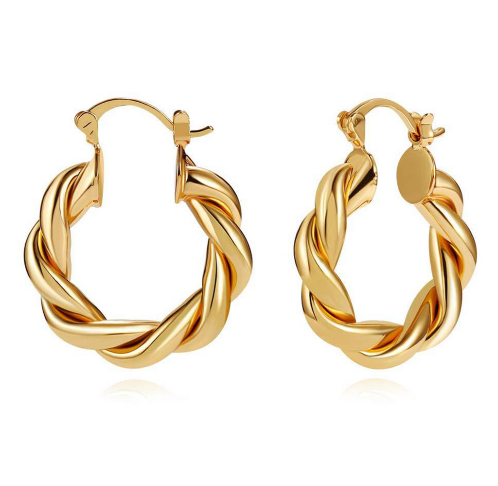 Classic Hypoallergenic Waterproof Chunky Hoop Earrings