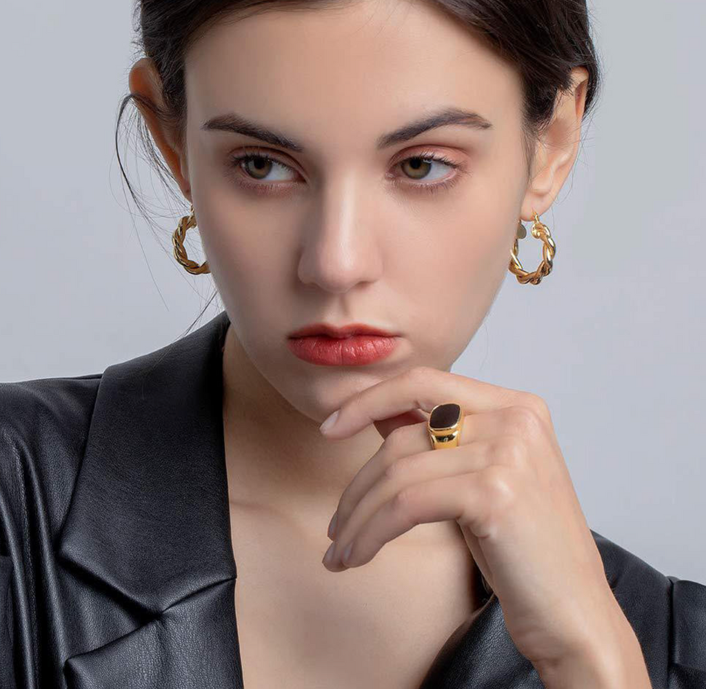 Classic Hypoallergenic Waterproof Chunky Hoop Earrings