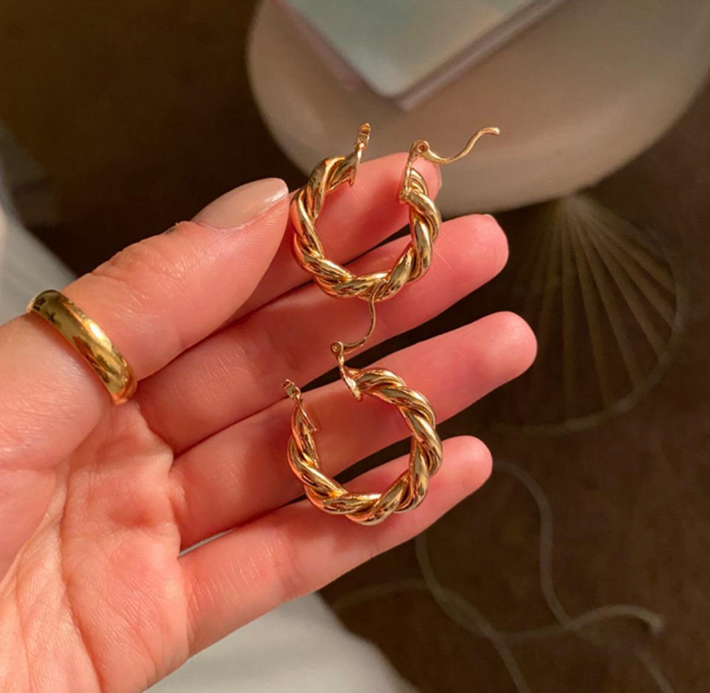 Classic Hypoallergenic Waterproof Chunky Hoop Earrings