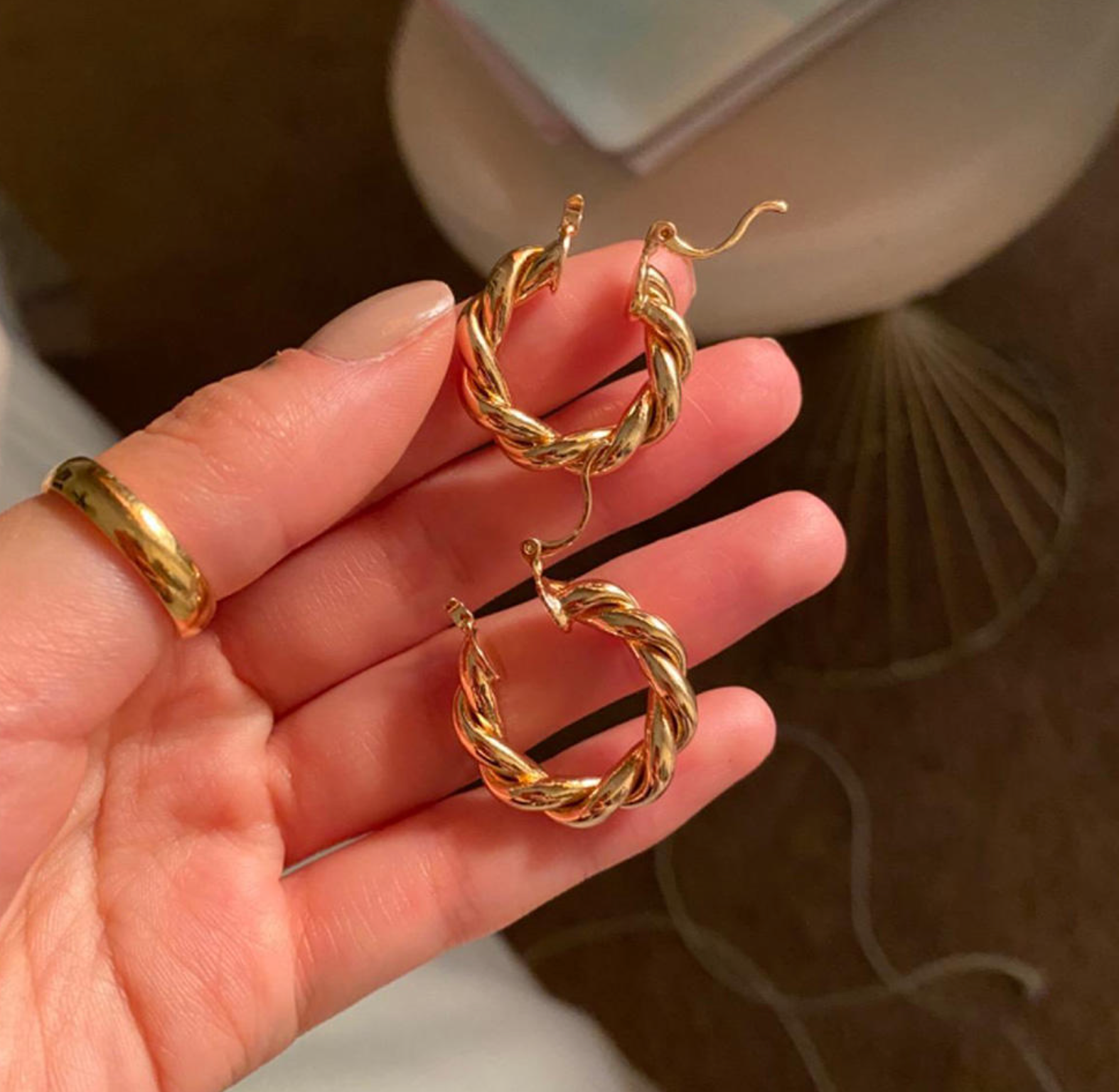 Classic Hypoallergenic Waterproof Chunky Hoop Earrings