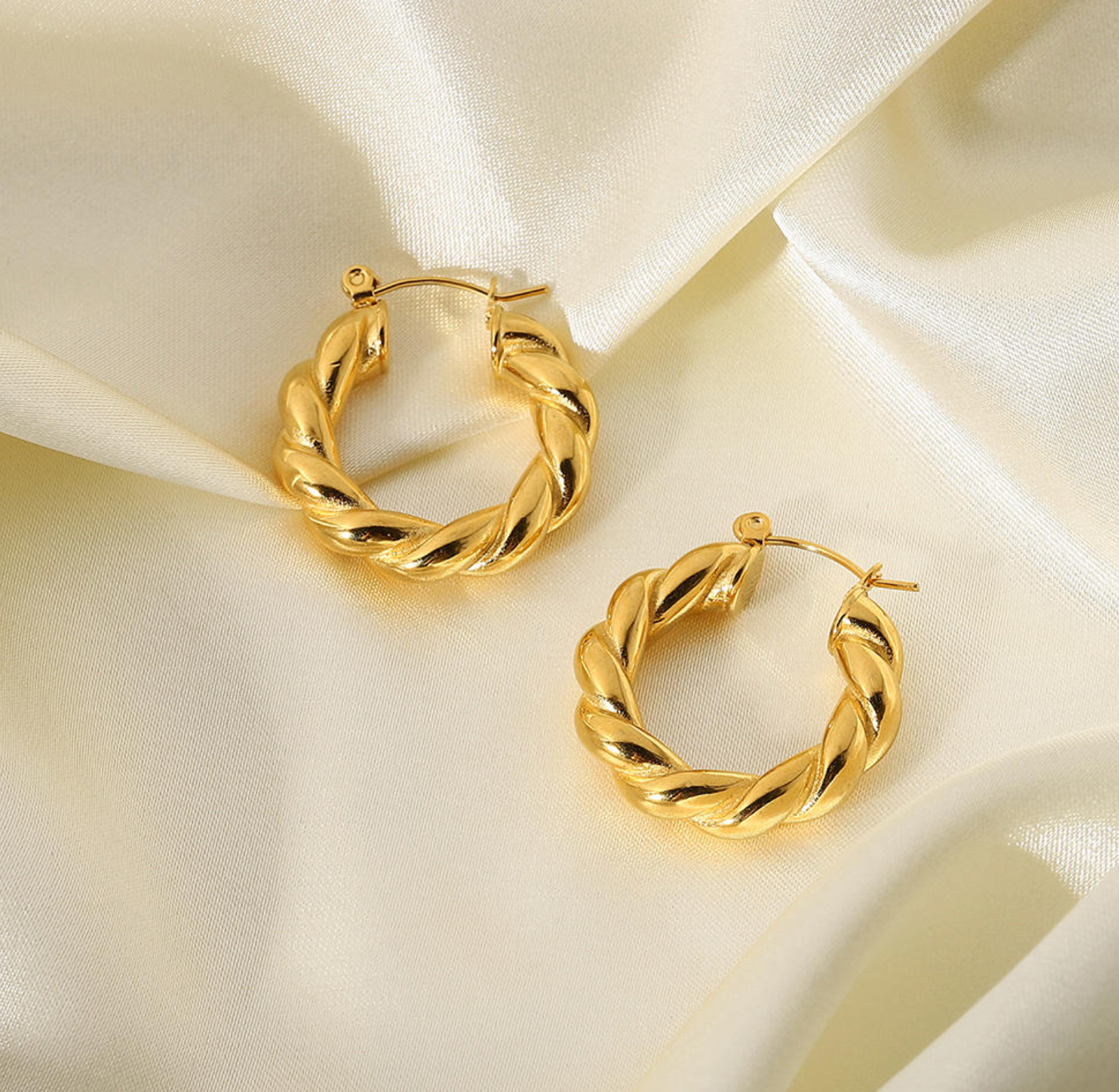 Classic Hypoallergenic Waterproof Chunky Hoop Earrings