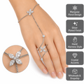 Elegant Silver-Plated Butterfly Hand Chain Bracelet