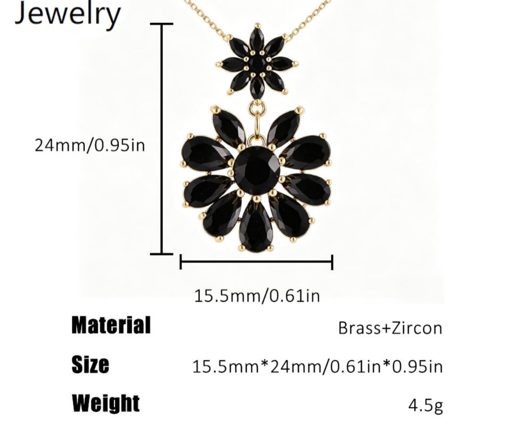 Elegant Double Bloom Pendant Necklace