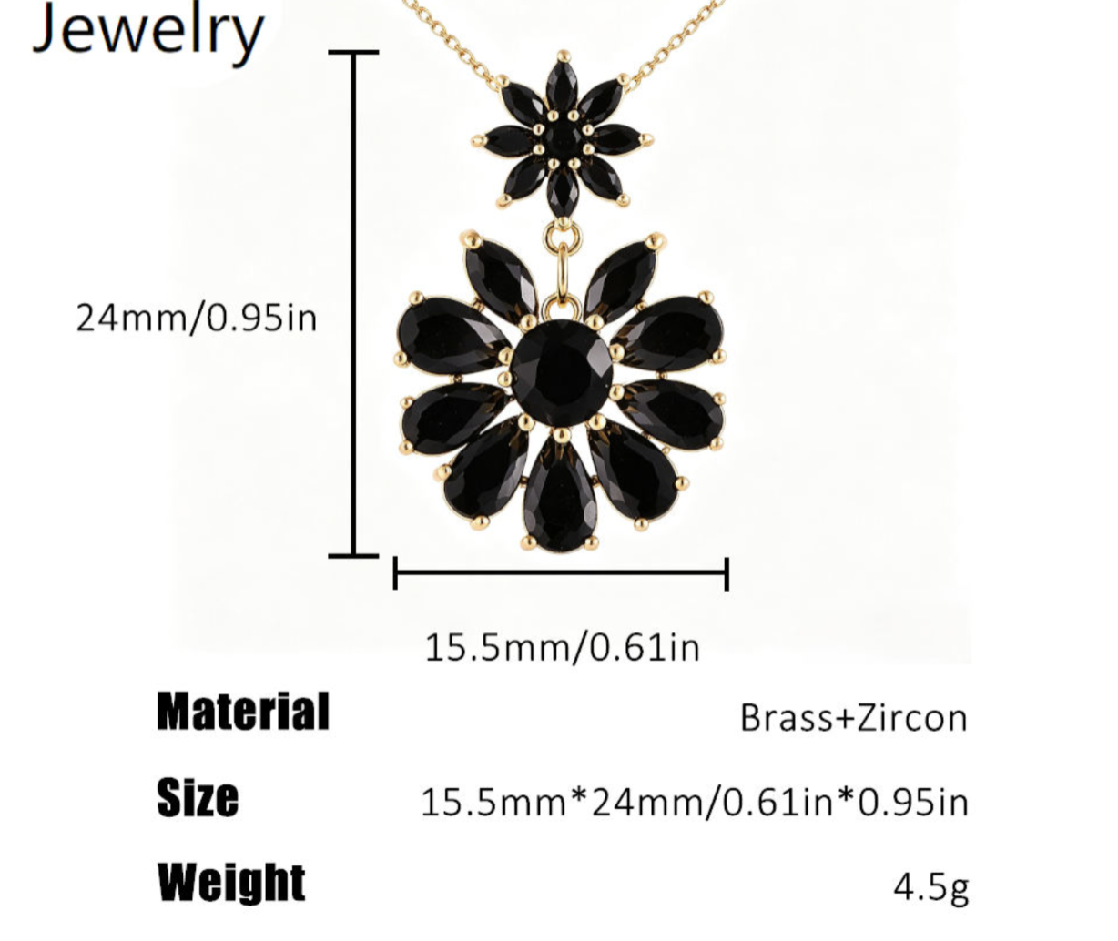 Elegant Double Bloom Pendant Necklace